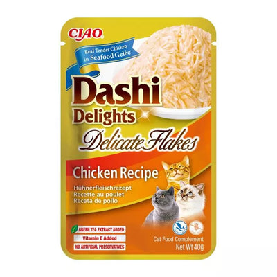 INABA Cat Dashi Delights Delicate Flakes Chicken Recipe 40g
