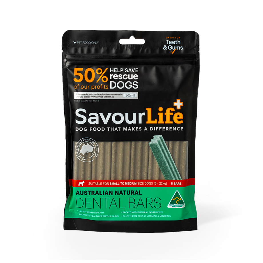 SavourLife Dog Treats Natural Dental Bars for Small/Medium Dogs