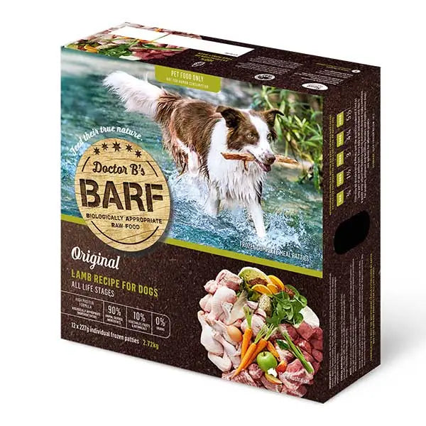 Doctor B's BARF Frozen Raw Dog Food Lamb Recipe 227G x 12