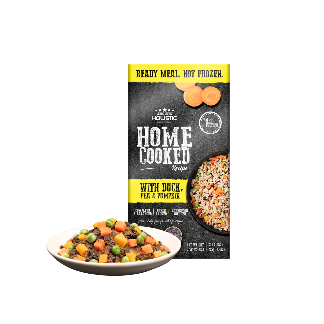 Absolute Holistic Dog Food Home Cooked Recipe | Duck, Peas & Pumpkin