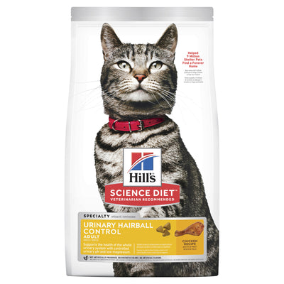 Hill's Science Diet Adult Cat Food Urinary Hairball Control