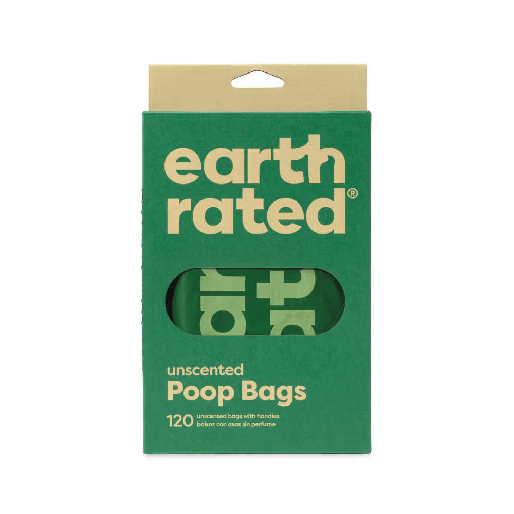 Earth Rated Poo Bags With Easy Tie Handle Bags 120pcs - Unscented