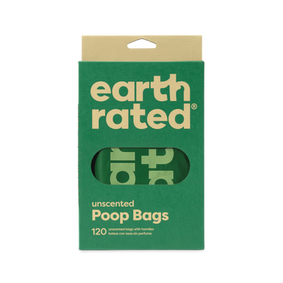 Earth Rated Poo Bags With Easy Tie Handle Bags 120pcs - Unscented