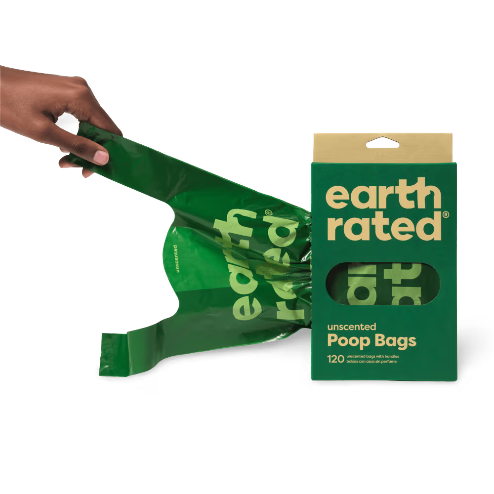 Earth Rated Poo Bags With Easy Tie Handle Bags 120pcs - Unscented
