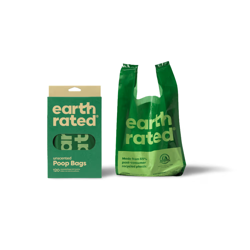 Earth Rated Poo Bags With Easy Tie Handle Bags 120pcs - Unscented