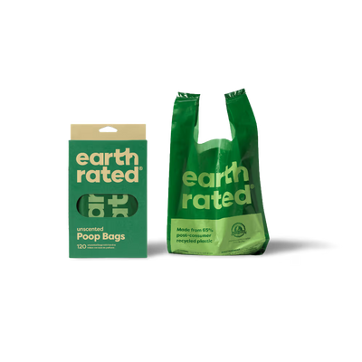 Earth Rated Poo Bags With Easy Tie Handle Bags 120pcs - Unscented
