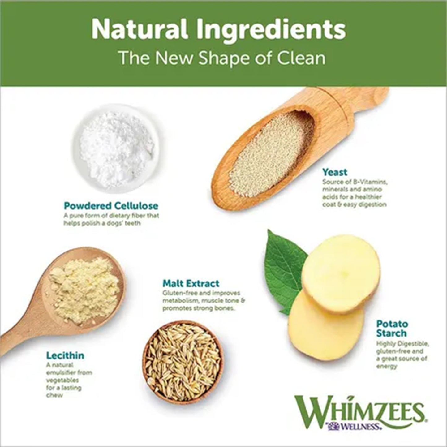 WHIMZEES® Dog Dental Treats Veggie Ear Bulk Box 18 Pack