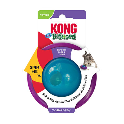 KONG Cat Toys Infused Gyro Interactive Treat Dispensing Toy
