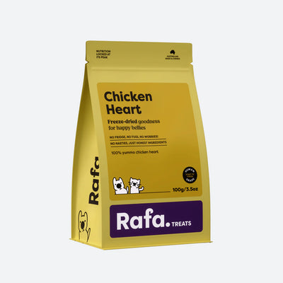 RAFA Raw Freeze-Dried Treats | Human-Grade Chicken Heart 100g