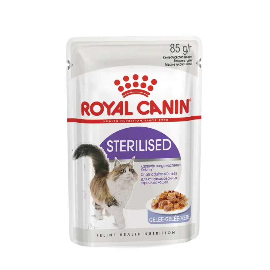 ROYAL CANIN Sterilised Adult Jelly Wet Cat Food 85g x 12