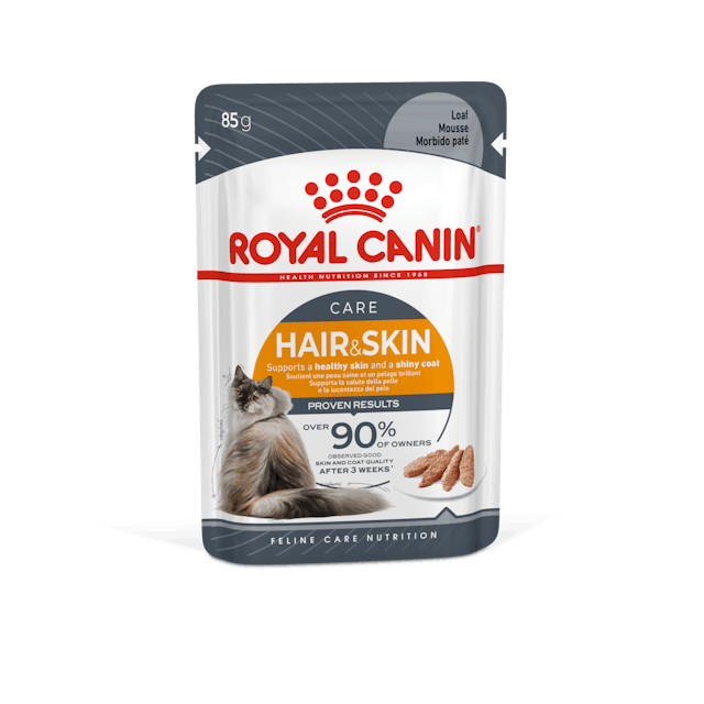 ROYAL CANIN Hair & Skin Care Loaf Adult Wet Cat Food 85g x 12