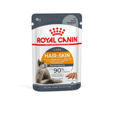 ROYAL CANIN Hair & Skin Care Loaf Adult Wet Cat Food 85g x 12