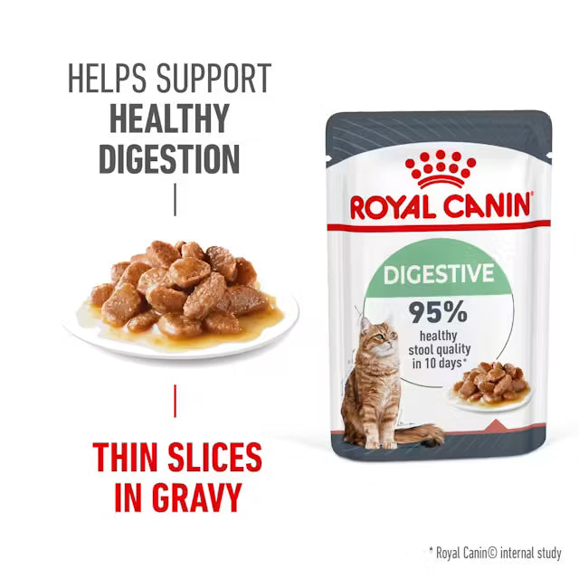 ROYAL CANIN Digestive Care Gravy Adult Wet Cat Food 85g x 12