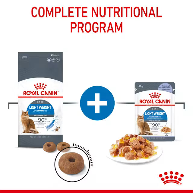 ROYAL CANIN Light Weight Care Jelly Wet Cat Food 85g x 12