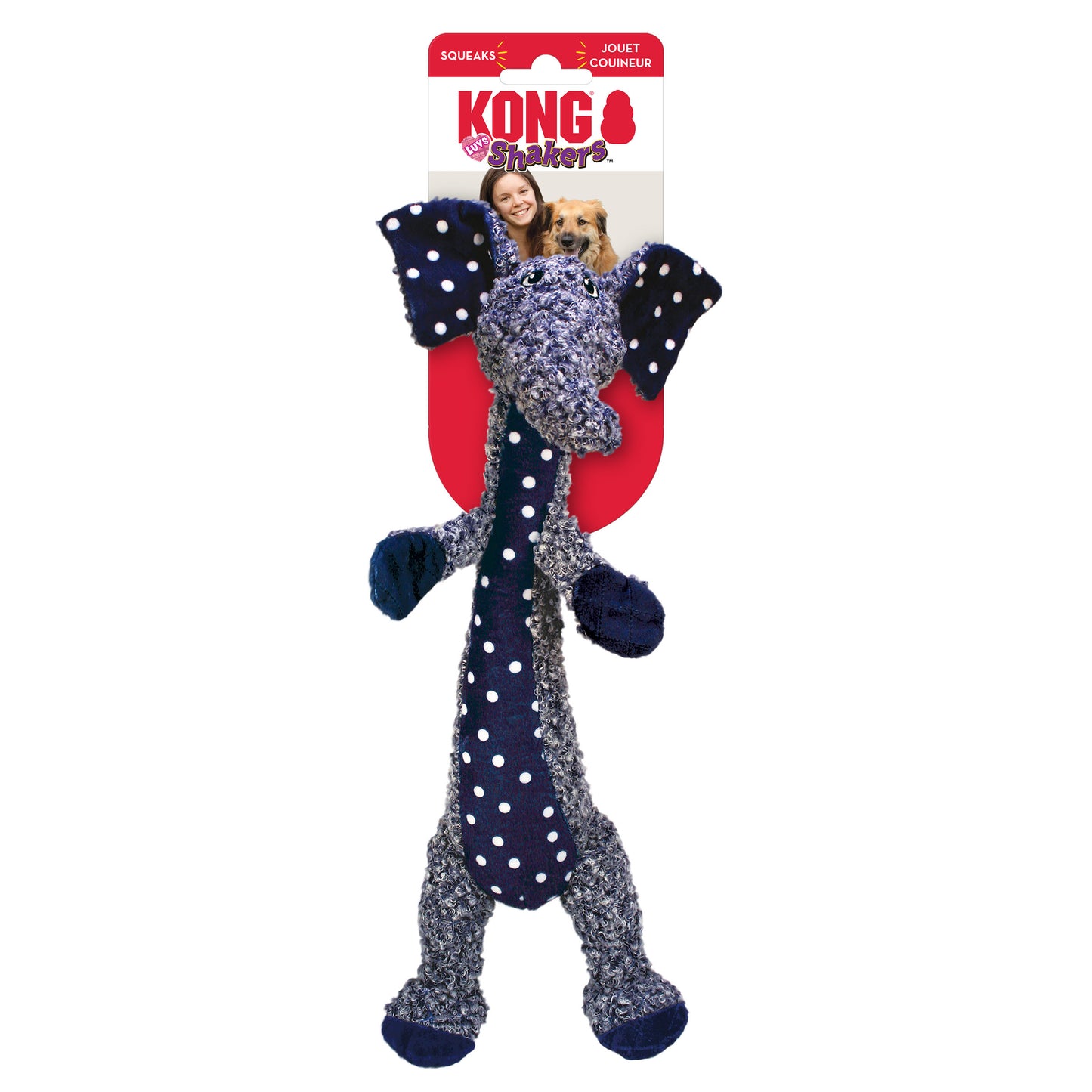 KONG Plush Dog Toy Shakers Luvs Elephant Large