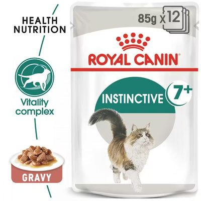 ROYAL CANIN Instinctive 7+ Gravy Wet Cat Food 85g x 12