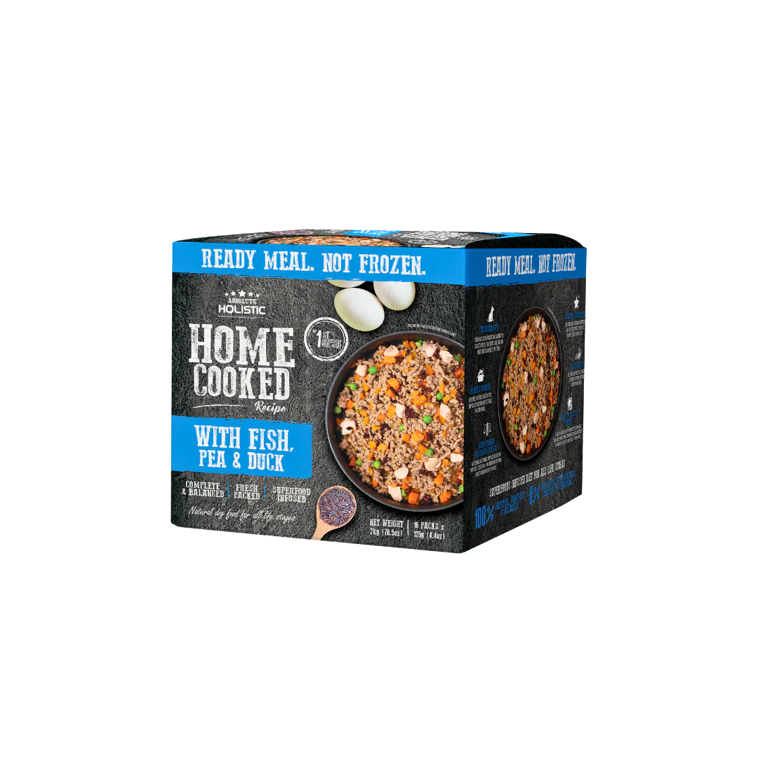 Absolute Holistic Dog Food Home Cooked Recipe | Fish, Peas & Duck