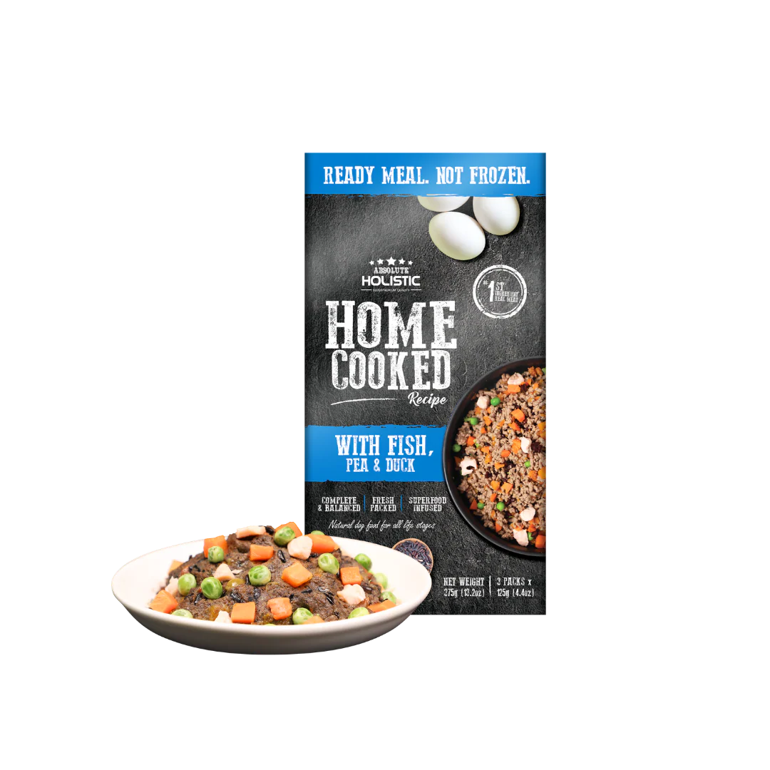 Absolute Holistic Dog Food Home Cooked Recipe | Fish, Peas & Duck