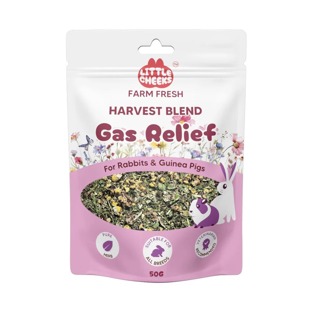 Little Cheeks Farm Fresh Harvest Blend Gas Relief 50g For Rabbits & Guinea Pigs