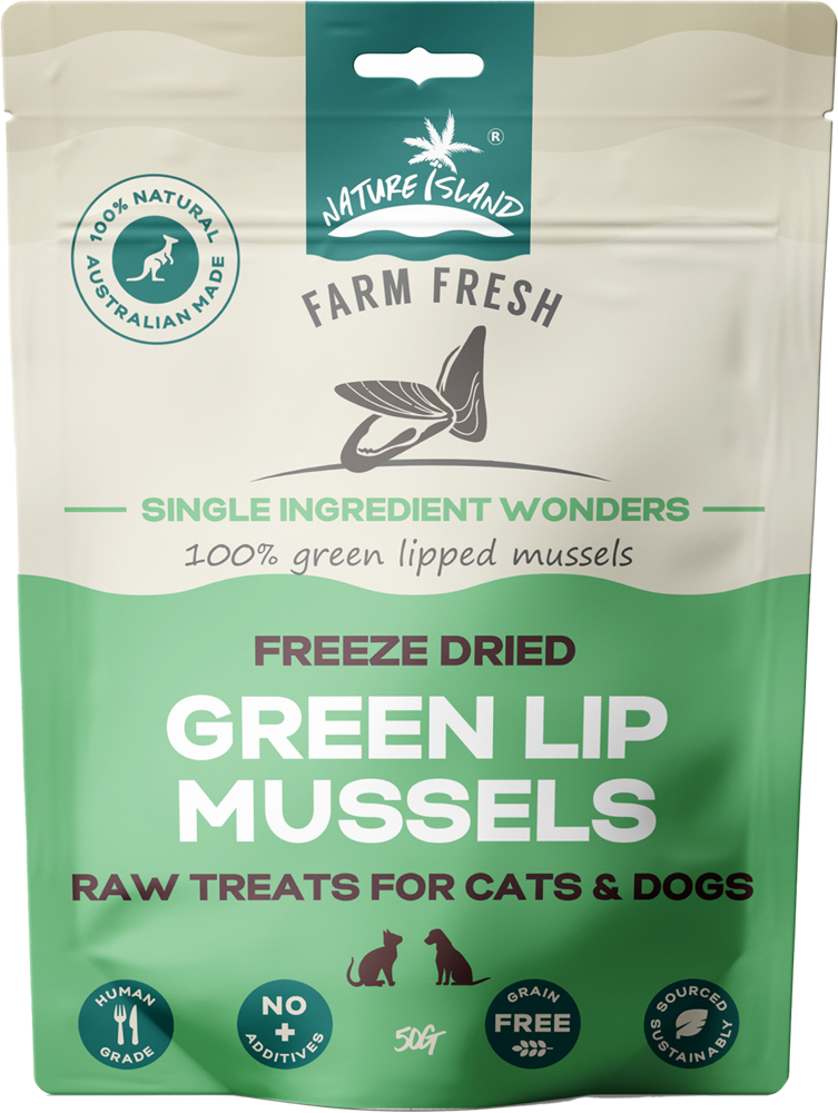 Nature Island Freeze Dried Green Lip Mussels Raw Treats 50g