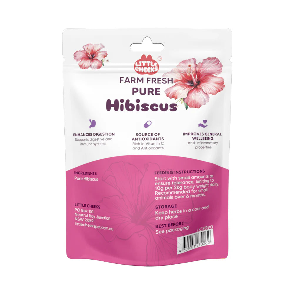 Little Cheeks Farm Fresh Pure Hibiscus 35g For Rabbits & Guinea pigs
