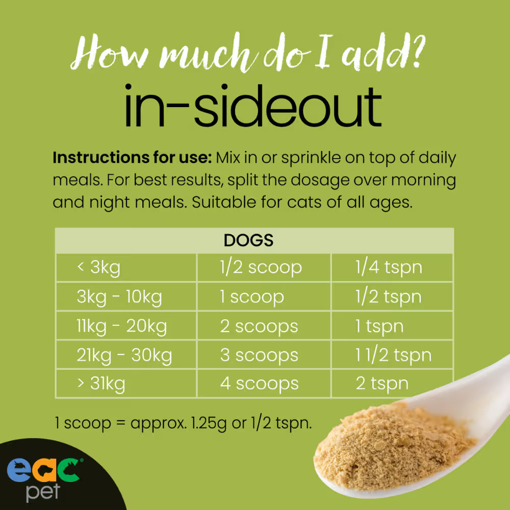 EAC Animal Care - In-sideout Pre & Probiotic Supplement for Dogs 125g