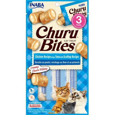 INABA Cat Churu Bites Chicken Wraps With Tuna Scallop 30G