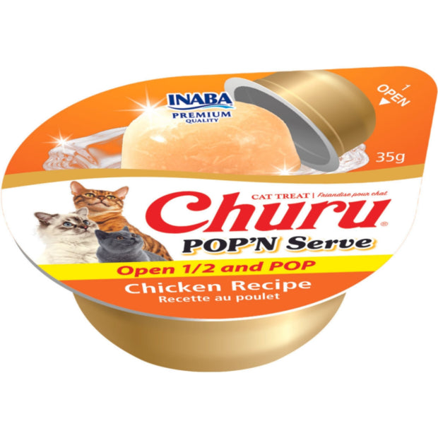 INABA Churu Pop N Serve Chicken Recipe Cat Treats 2x35g