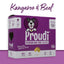Proudi Dog Raw Food - Kangaroo & Beef 2.4KG