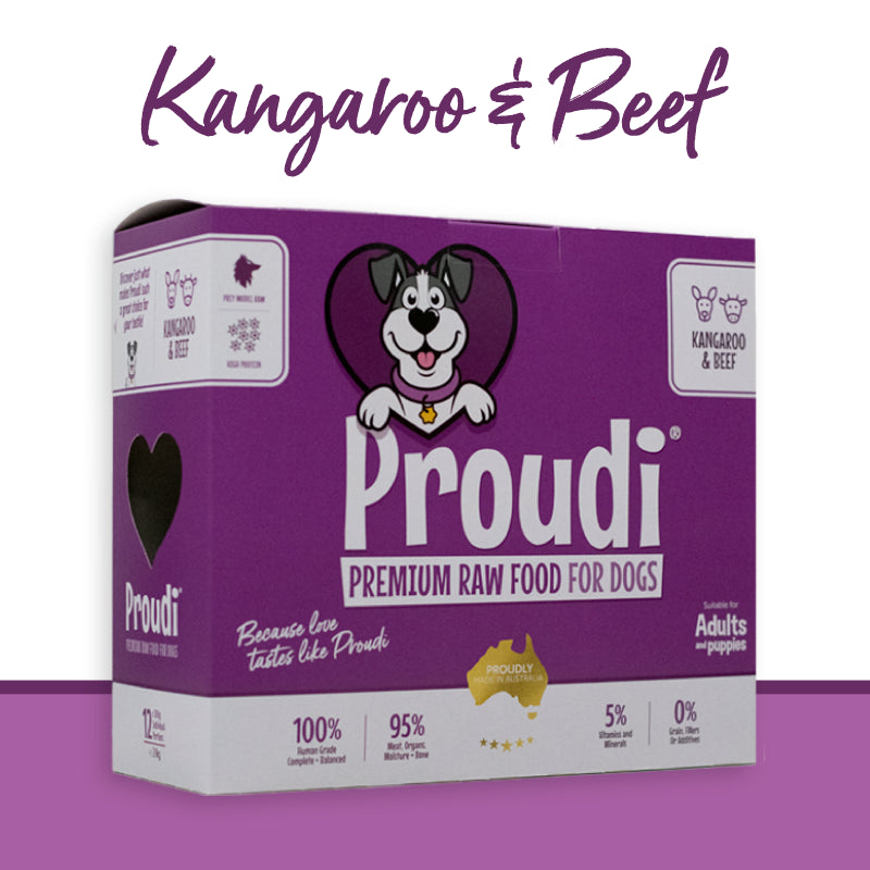 [Syd Only] Proudi Dog Raw Food - Kangaroo & Beef 2.4KG