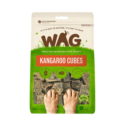 WAG Dog Treats Kangaroo Cubes 200g