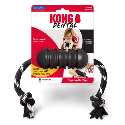 KONG Dog Toy Extreme Dental With Rope