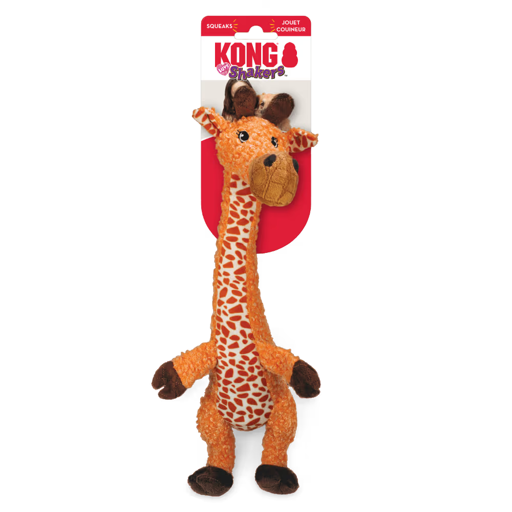 KONG Plush Dog Toy Shakers Luvs Giraffe Small