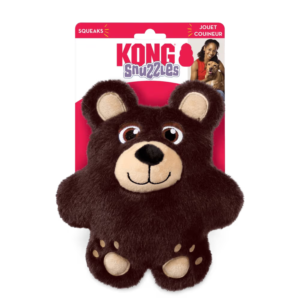 KONG Plush Dog Toy Snuzzles Bear