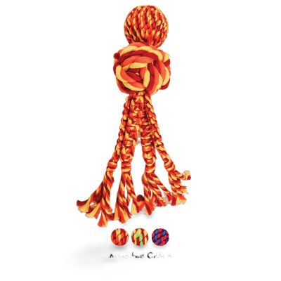 KONG Dog Toy Wubba Weaves With Rope Assorted Colours