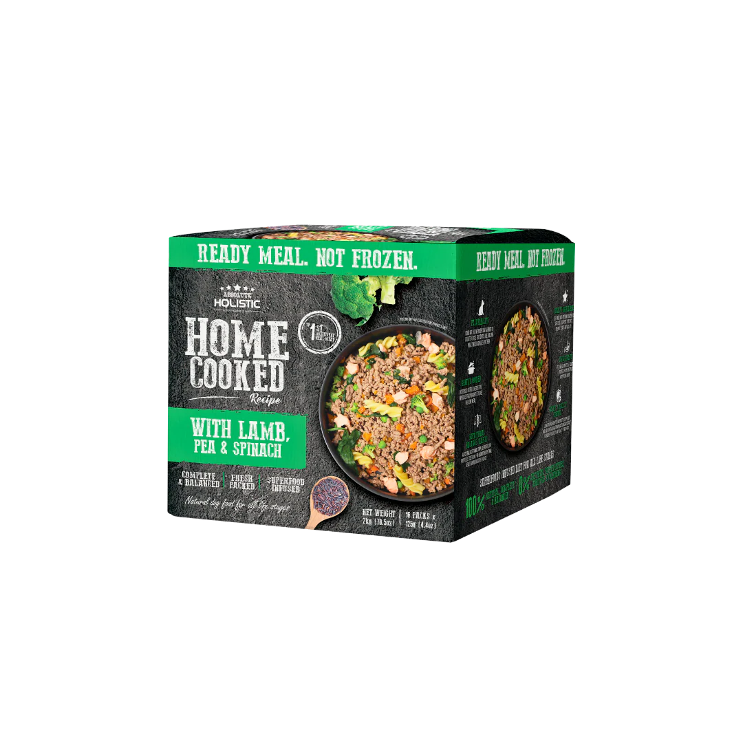 Absolute Holistic Dog Food Home Cooked Recipe | Lamb, Peas & Spinach