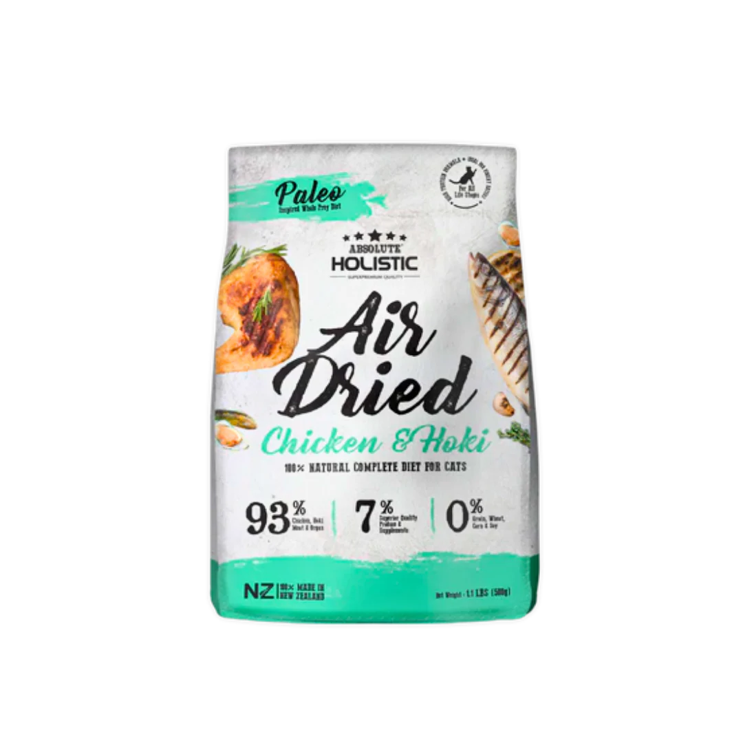 Absolute Holistic Air Dried Cat Food | Chicken & Hoki 500g