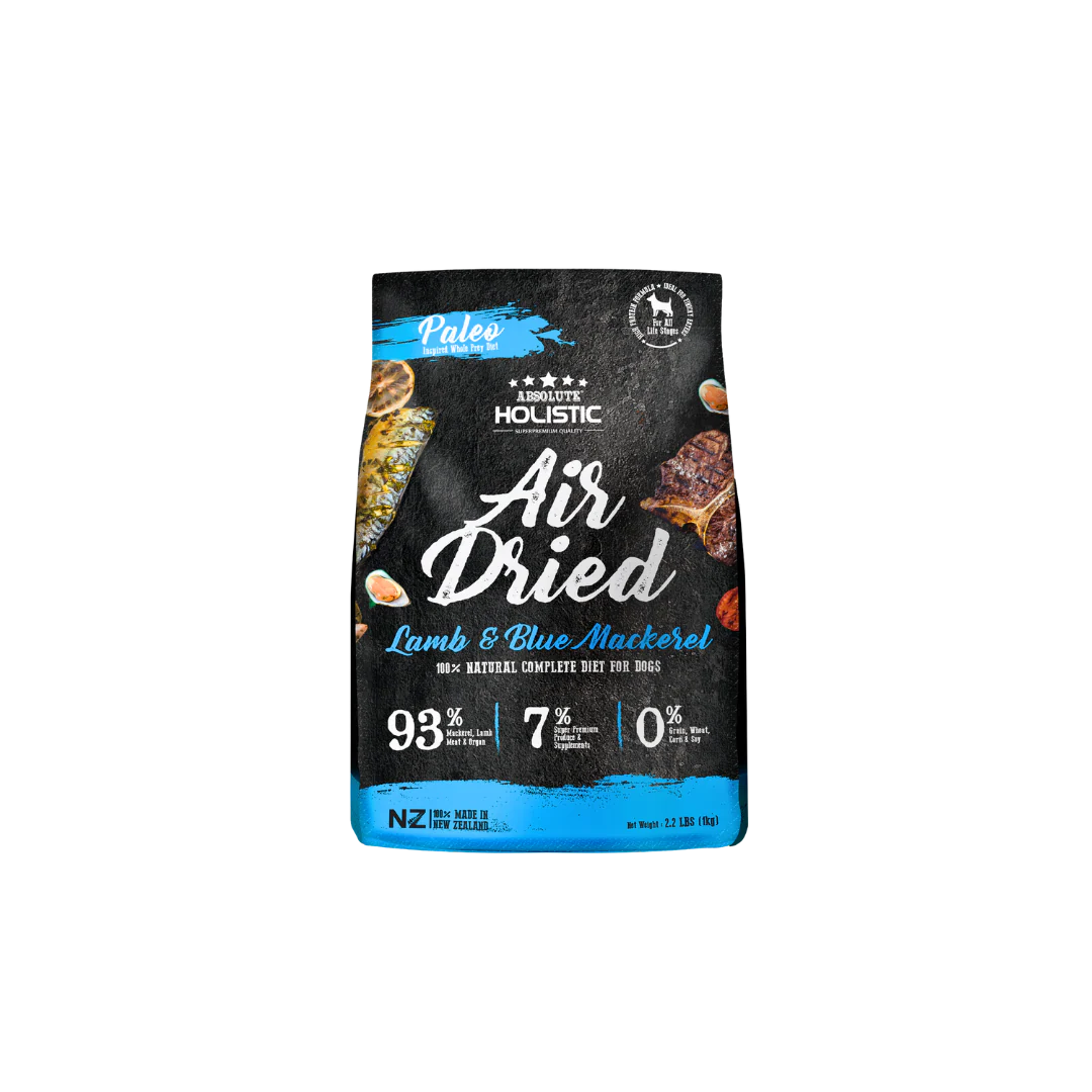 Absolute Holistic Air Dried Dog Food | Blue Mackerel And Lamb 1Kg