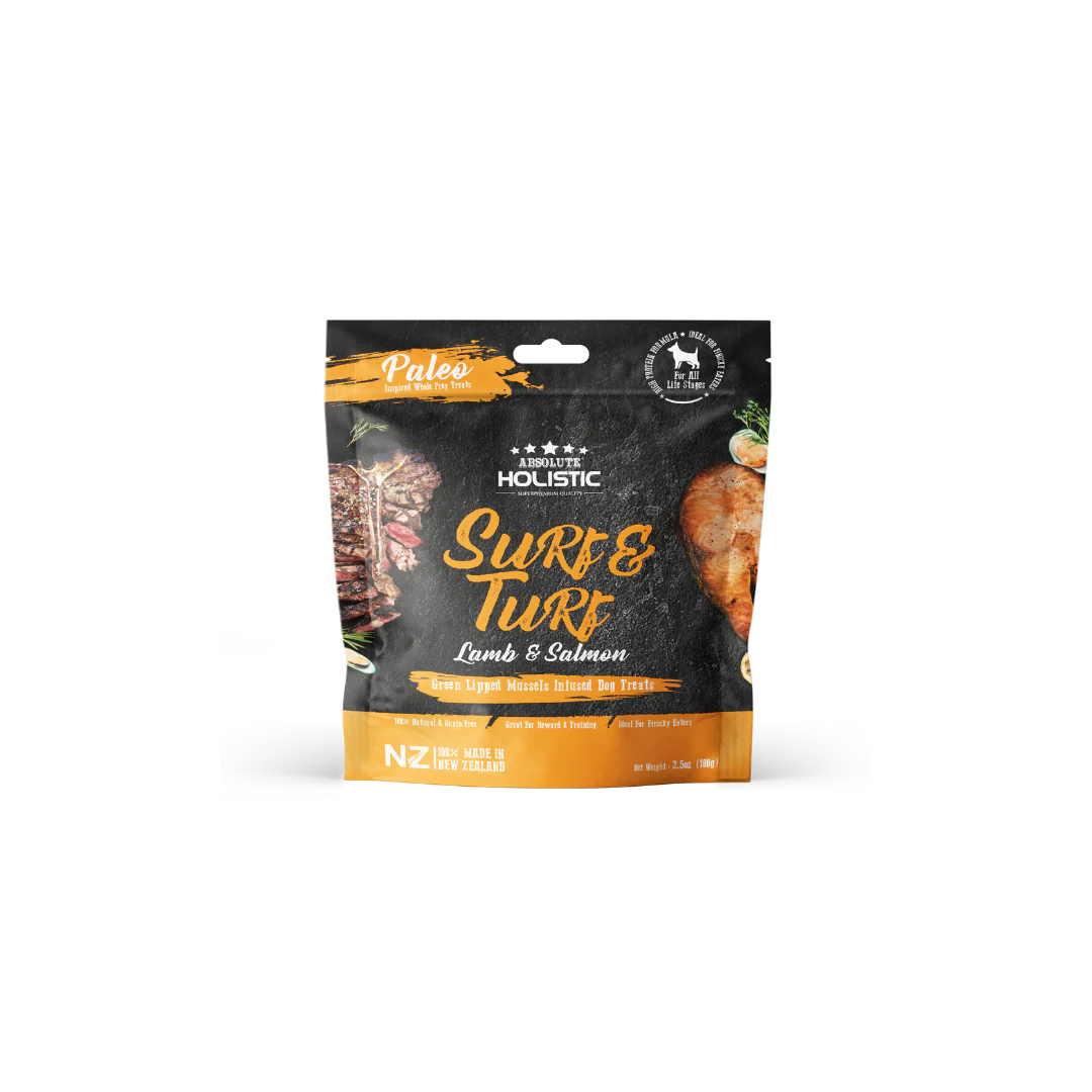Absolute Holistic Air Dried Dog Treats | Lamb & Salmon 200g