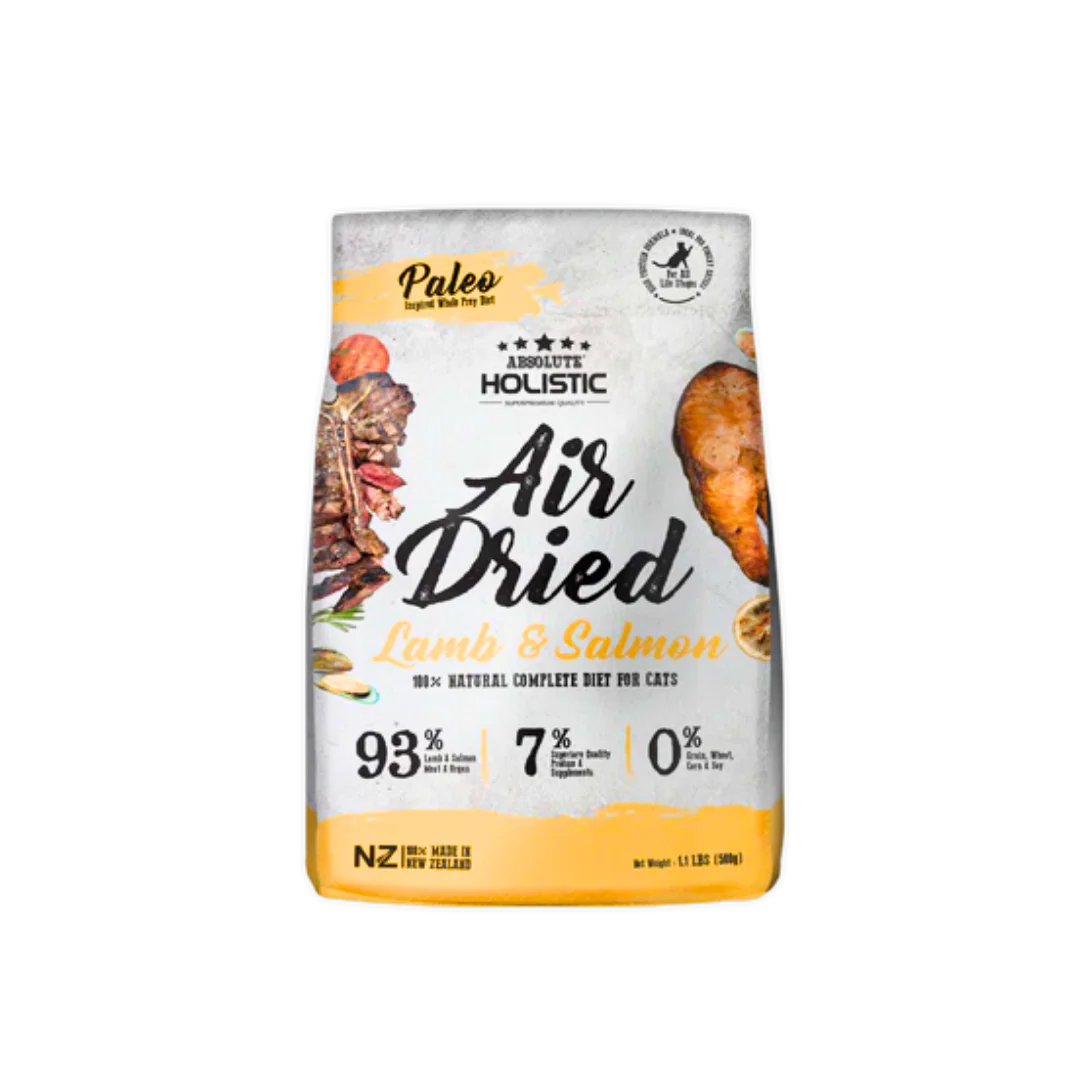 Absolute Holistic Air Dried Cat Food | Lamb & Salmon 500g