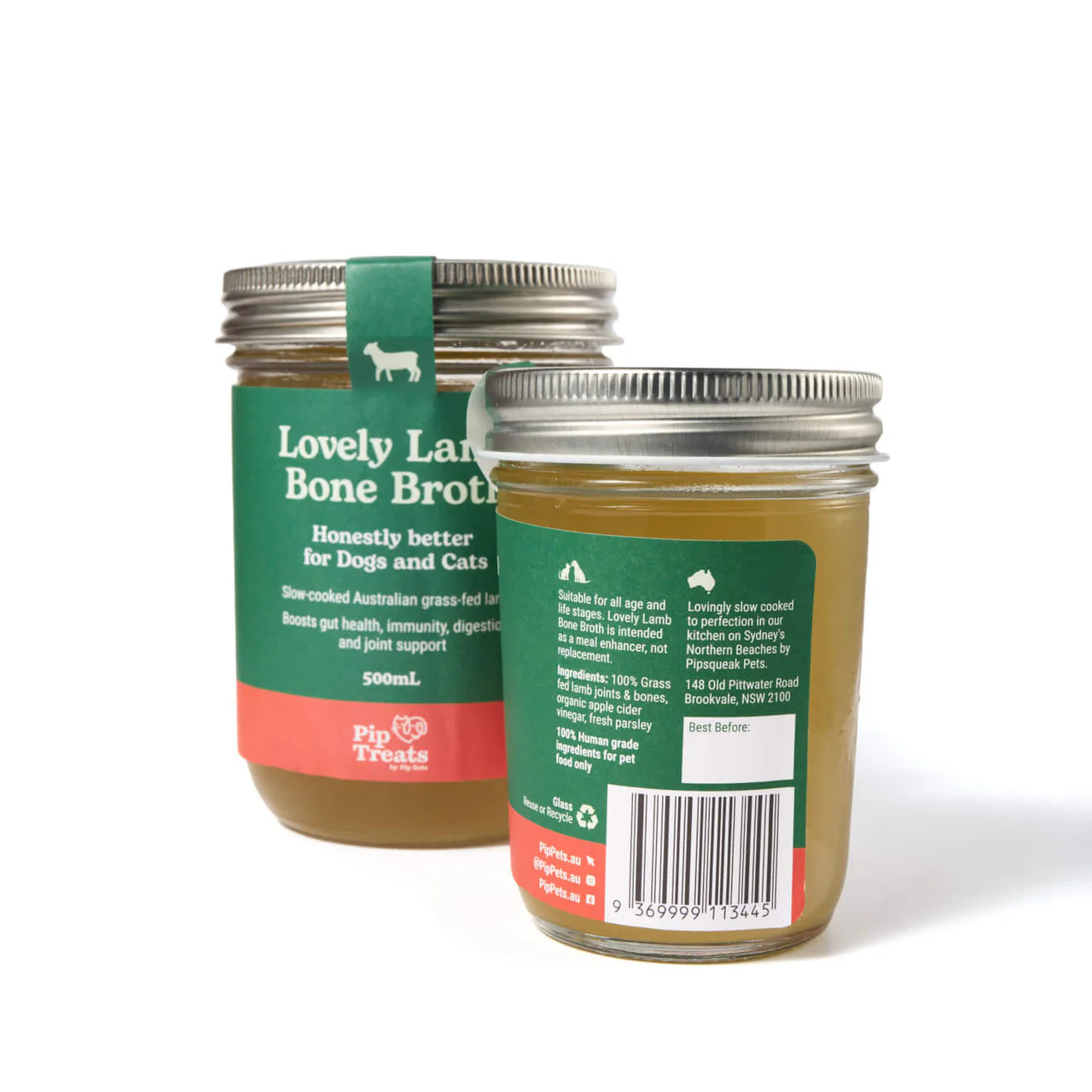 Pip Eats Frozen Raw Dog Food Lovely Lamb Bone Broth 200ml
