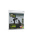 Dog food package with lamb label on a white background