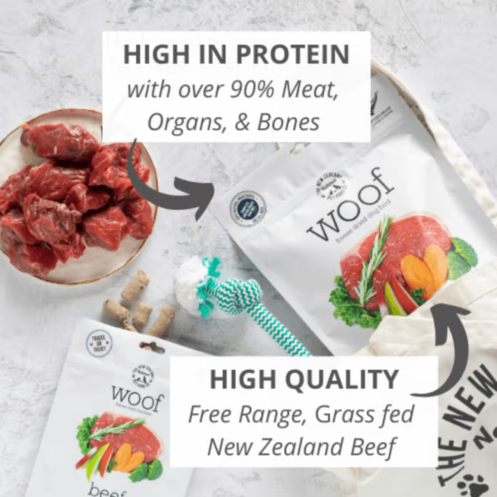 The New Zealand Natural Woof Freeze Dried Dog Food Wild Venison 280g
