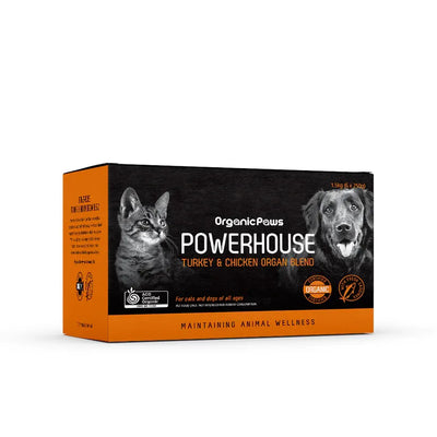 [Syd Only] Organic Paws Powerhouse Turkey & Chicken Organ Blend Pet Raw Food 1.5kg