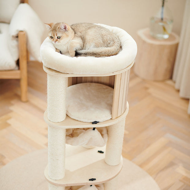 Petsbelle Halfair Solid Wood Cat Tree