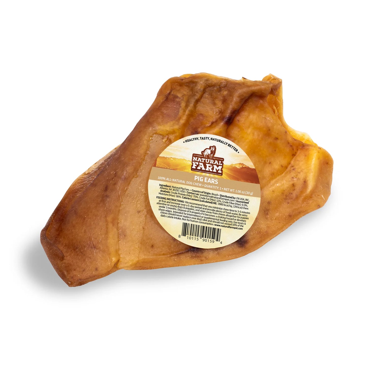 Natural Farm Dog Treat Pig Ear 1pc