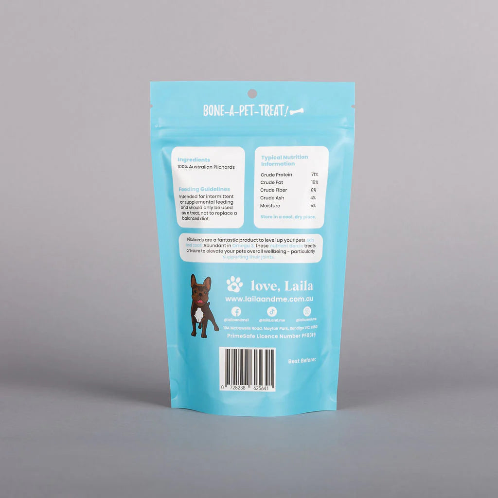 Laila and Me Dog Treat Pilchards 80g