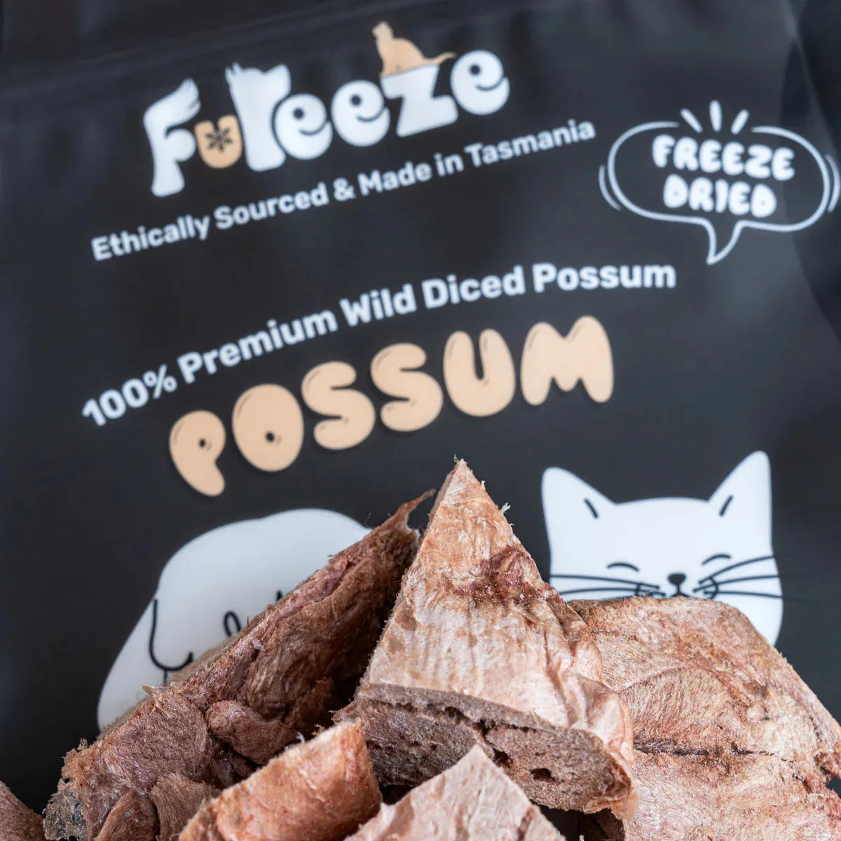 Fureeze Freeze Dried Diced Possum 50g