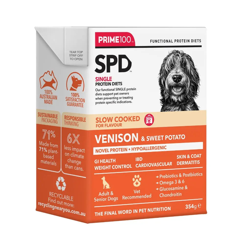 Prime100 Dog Wet Food - SPD™ Slow Cooked Venison & Sweet Potato