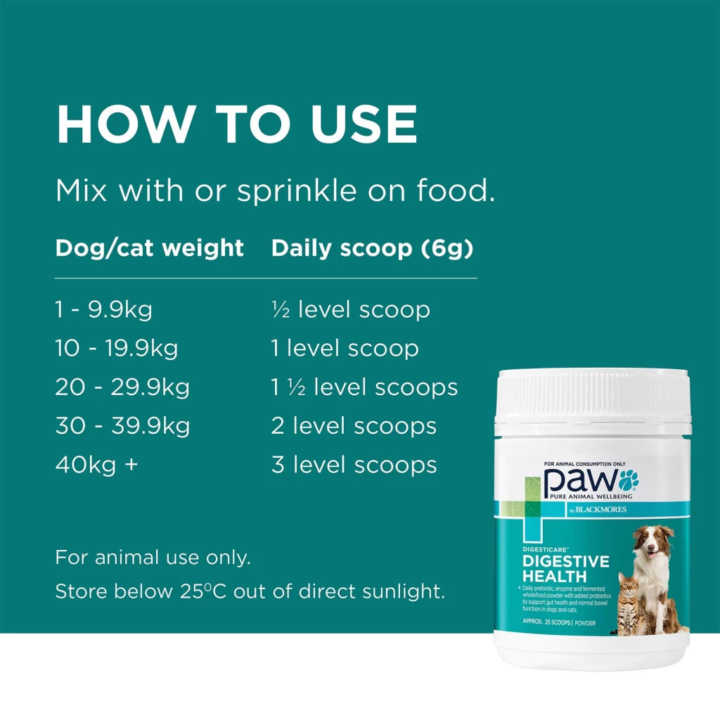 PAW by Blackmores DigestiCare™ for Dogs and Cats 143g